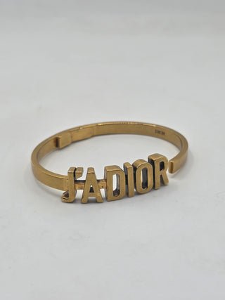 Christian Dior Gold-tone J'Adior Hinge Cuff Bracelet