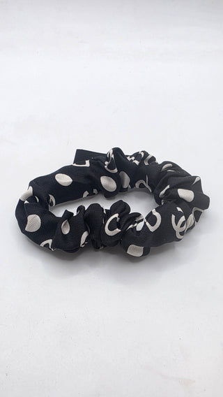 Chanel 2022 Polka Dot CC Hair Scrunchie