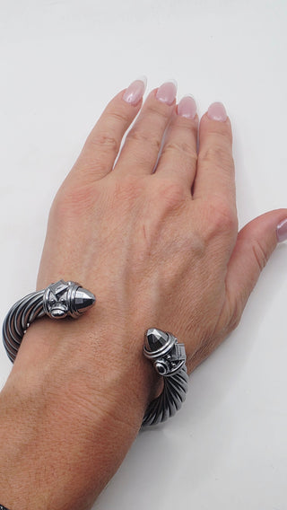 David Yurman Silver Aluminum Renaissance Cuff Bracelet