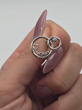 Christian Dior Silver-tone Crystal Drop Earrings