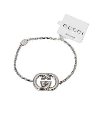 Gucci Sterling Silver GG Charm Chain Bracelet M sz