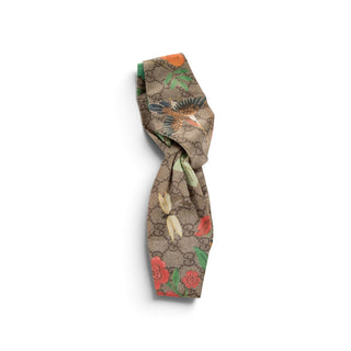 Gucci Brown Hg Flora Patterned Printed Gucci Headband M sz