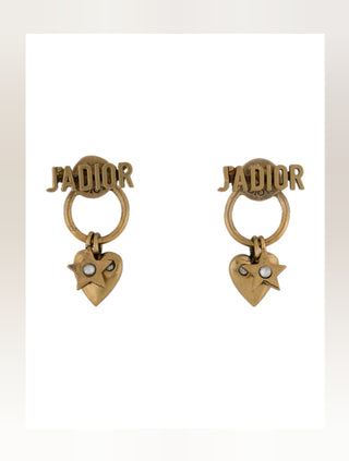 Christian Dior Gold-tone Crystal J'Adior Drop Earrings