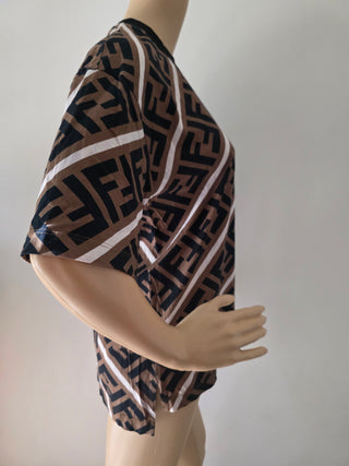 Fendi 2019 Brown FF Monogram top S sz