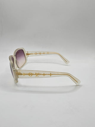 Louis Vuitton Glitter White Plastic LV Print Obsession Sunglasses