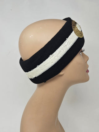 GUCCI Wool GG Logo Sequin Headband M sz