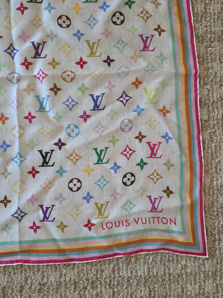 Louis Vuitton x Takashi Murakami LV Monogram Silk Scarf