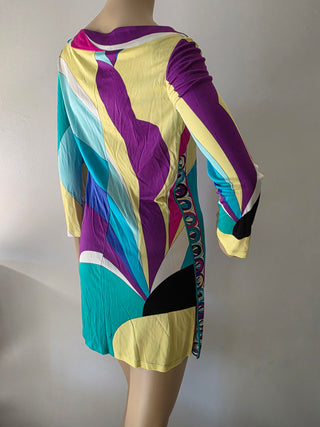Emilio Pucci Multicolor long-sleeved Signature Print blouse S 38 4 sz