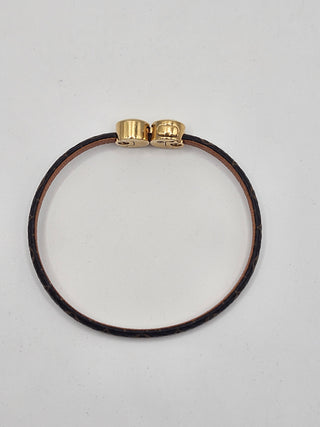 Louis Vuitton Brown Gold-tone Historic Mini Monogram Bracelet