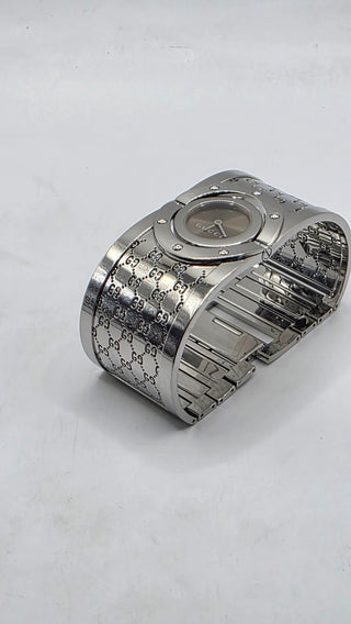 Gucci Silver-tone stainless steel GG Monogram Twirl watch