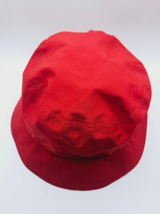 Prada Red Nylon Logo Printed Bucket Hat M sz