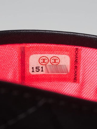 Chanel Black Quilted Lambskin Leather Cambon Ligne Card Holder