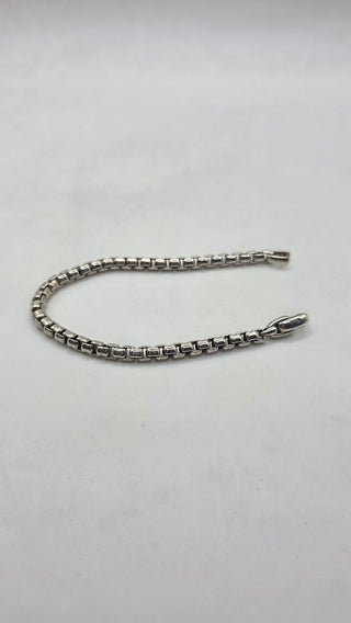 David Yurman Sterling Silver Box Chain Bracelet