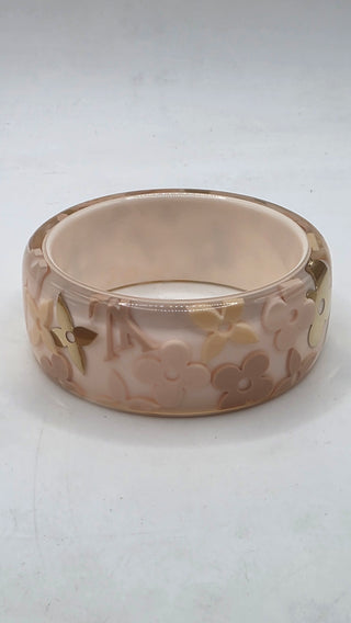 Louis Vuitton pink LV Monogram Resin Farandole Bangle Bracelet