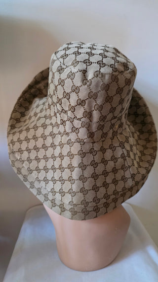 Gucci Beige GG Monogram oversized hat XS sz