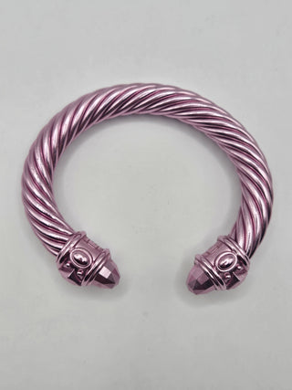 David Yurman Pink Aluminium Renaissance Classic Wide Cable Bracelet