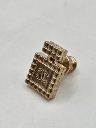 Chanel Gold-tone 2022 Strass CC Scissors Bottle Pin Set