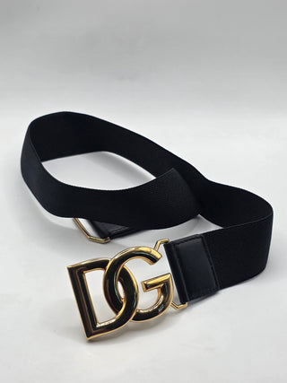 Dolce & Gabbana Gold-tone DG Logo Waist Belt 30in