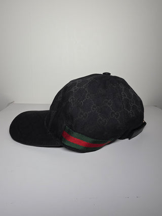 Gucci Black GG Monogram baseball cap M sz