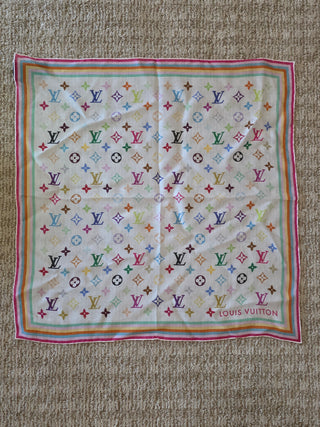 Louis Vuitton x Takashi Murakami LV Monogram Silk Scarf