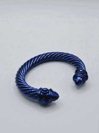 David Yurman Blue Aluminum Renaissance Classic Cable Cuff