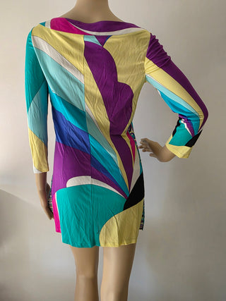 Emilio Pucci Multicolor long-sleeved Signature Print blouse S 38 4 sz