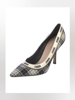 Christian Dior Black multicolor J'Adior print pointed-toe pumps 40 sz