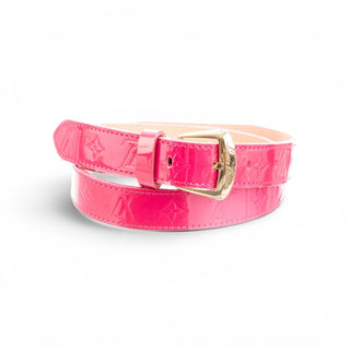Louis Vuitton Pink Vernis LV Monogram belt S sz