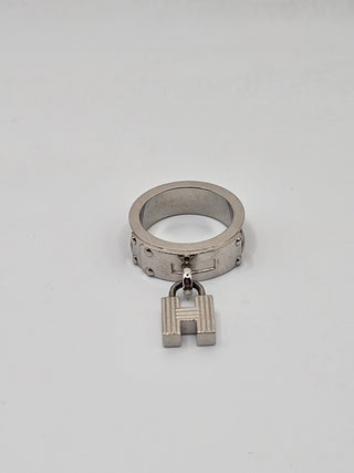 Hermès Silver-tone Box Kelly Cadena Scarf Ring