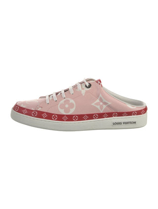 Louis Vuitton Pink Red LV Monogram Sneakers 41 sz