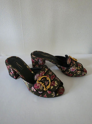 Dolce & Gabbana Floral Print Slides 37 sz