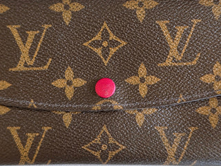 Louis Vuitton LV Monogram Pattern Coated Canvas Emilie Wallet