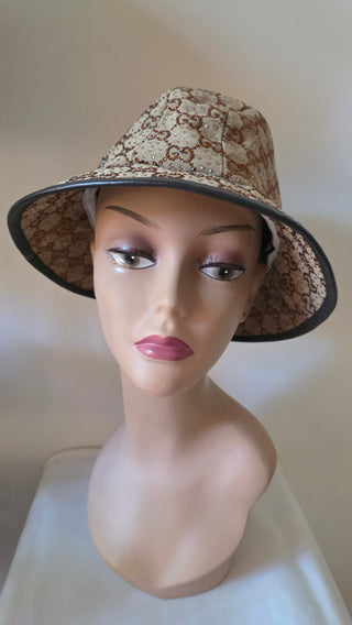 Gucci Beige GG Monogram Studded bucket hat