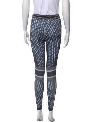 Christian Dior Blue Multicolor Oblique Diorissimo Logo leggings M sz