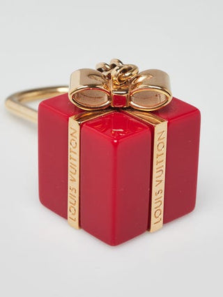 Louis Vuitton Goldtone Metal Red Resin Bijou Sac Surprise Bag Charm