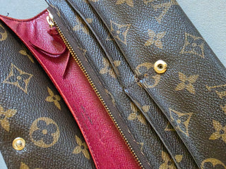 Louis Vuitton LV Monogram Pattern Coated Canvas Emilie Wallet