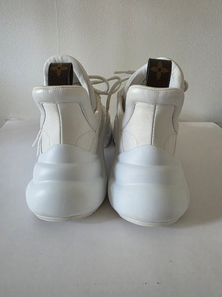 Louis Vuitton White Leather Monogram Canvas Archlight Sneaker 39 sz
