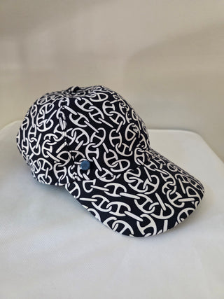 Hermès Blue Multicolor Logo Ilona Naoussa Cap L sz