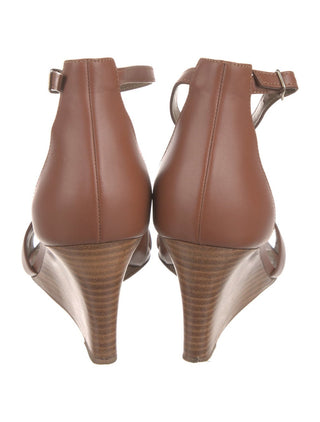 Hermès Brown Leather Legend H Logo Sandals 39 sz