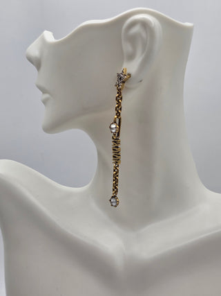 Christian Dior Gold-tone Crystal J'Adior Drop Earrings