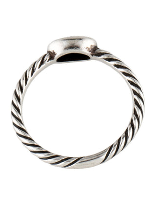 David Yurman Diamond Cable Collectables Oval Stack Ring 5.75 sz