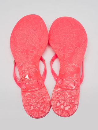 Valentino Pink PVC Bow Rockstud Thong Sandals 40 sz