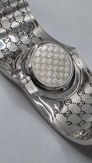 Gucci Silver-tone stainless steel GG Monogram Twirl watch