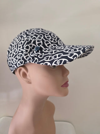 Hermès Blue Multicolor Logo Ilona Naoussa Cap L sz