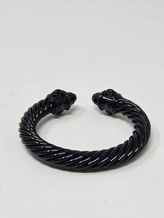 DAVID YURMAN Black Aluminum Renaissance Cable Cuff Bracelet