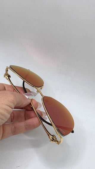 Cartier Gold-tone Cat-Eye Tinted Sunglasses