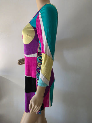 Emilio Pucci Multicolor long-sleeved Signature Print blouse S 38 4 sz