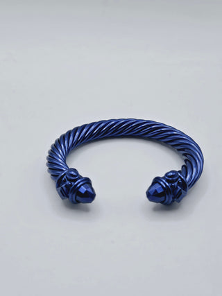 David Yurman Blue Aluminum Renaissance Classic Cable Cuff