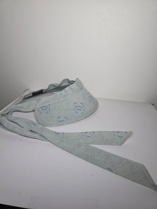 Chanel Blue Interlocking CC Denim Visor