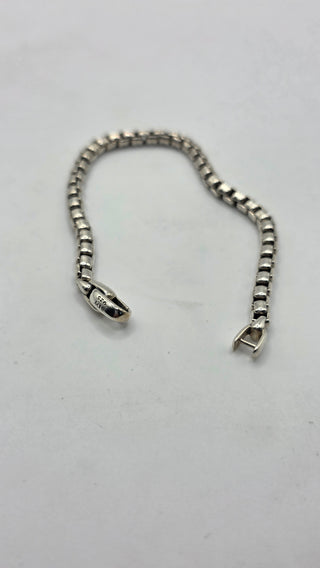 David Yurman Sterling Silver Box Chain Bracelet